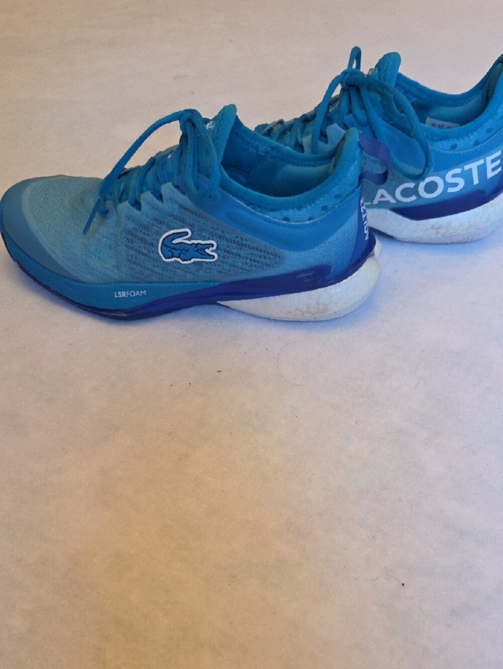 Lacoste ACLT23 - LSR FOAM Blue Athletic Lace-Up Sneakers - Picture 2 of 8